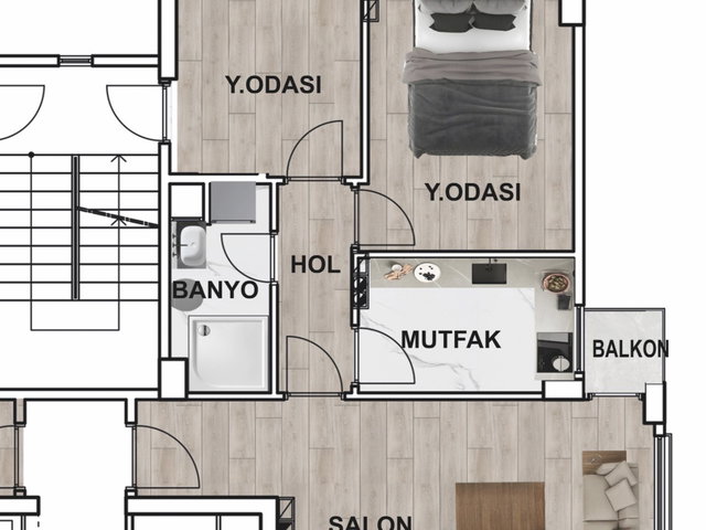 MERDİVENKÖY’DE SATILIK SIFIR 2+1 DAİRE