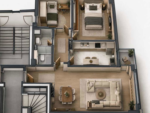MERDİVENKÖY’DE SATILIK SIFIR 2+1 DAİRE