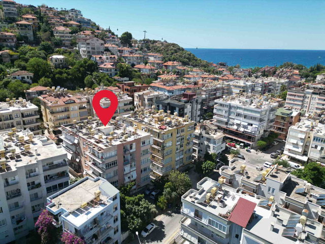 ALANYA MERKEZDE BAHÇE KULLANIMLI 2+1 EŞYALI SATILIK DAIRE