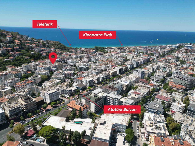 ALANYA MERKEZDE BAHÇE KULLANIMLI 2+1 EŞYALI SATILIK DAIRE