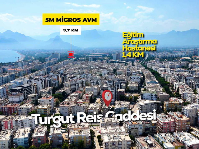 ANTALYA MURATPAŞA TURGUT REİS'DE 2+1 AYRI MUTFAKLI SATILIK DAİRE