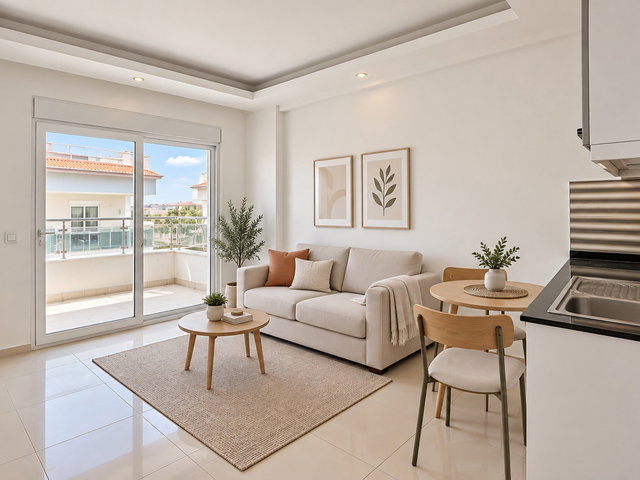 ALANYA CİKCİLLİ CASPIAN RESIDENCE’DA KİRALIK 1+0  EŞYASIZ STÜDYO  DAİRE