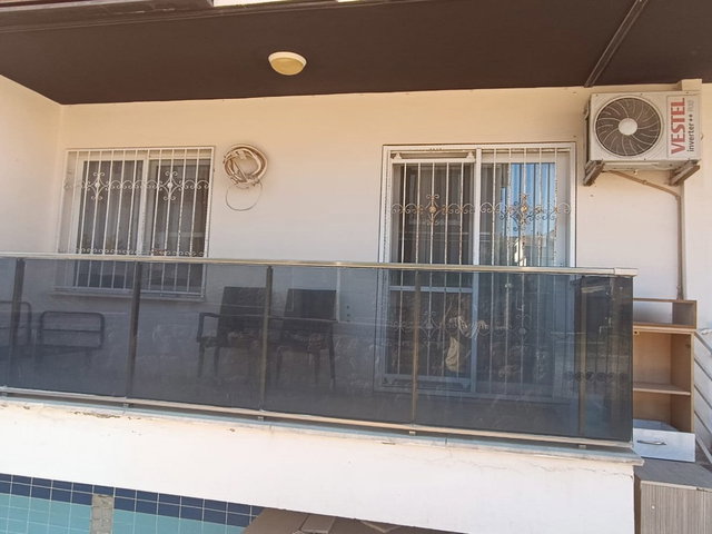 HİSAR MAHALLESİNDE HAVUZLU GENİŞ TERASLI EŞYALI 1+1 DAİRE