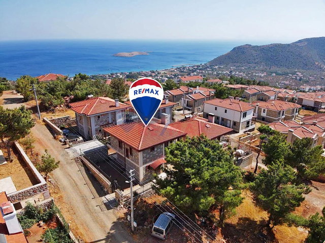DATÇA PALAMUTBÜKÜ KİRALIK VİLLA 3+1 DENİZ MANZARALI BAHÇELİ MÜSTAKİL EŞYALI