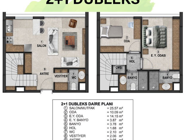 KORU BEYTEPE’DE SIFIR 2+1 YERDEN ISITMA BALKONLU KREDİYE UYGUN SATILIK DAIRE
