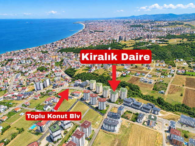 SAMSUN ATAKUM GÜLŞEHİR SİTESİ’NDE KİRALIK 4+1 DENİZ MANZARALI DAİRE