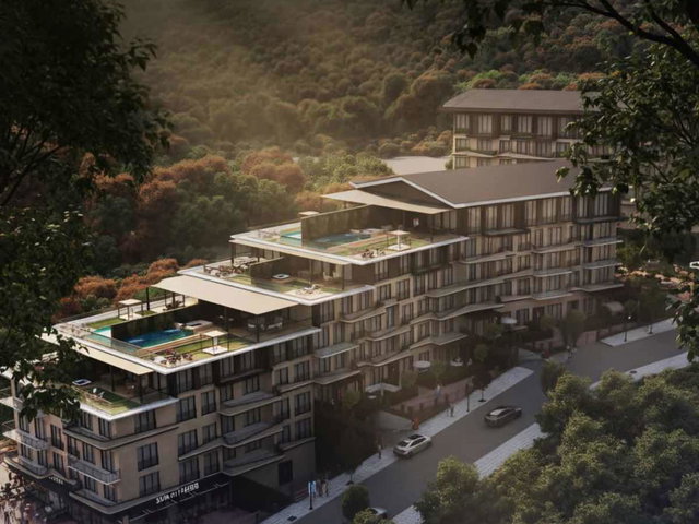 KORUCUKTA SİSMİK İZOLATÖRLÜ SİTEDE MANZARALI 2+1 KÖŞE DAİRE