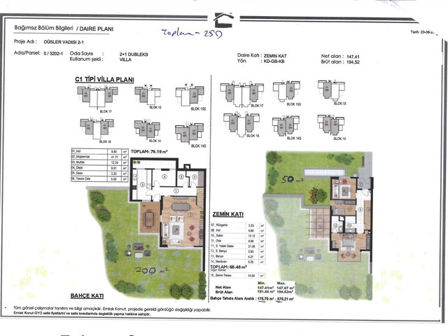 RIVA DÜŞLER VADISI'NDE 3+1 KÖŞE VILLA 250 M² ÖZEL BAHÇELI