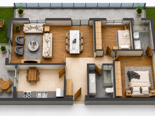 NK TUZLA YENİ SİTE İÇİNDE BAHÇE KULLANIMLI 128M² SATILIK 2+1 DAİRE