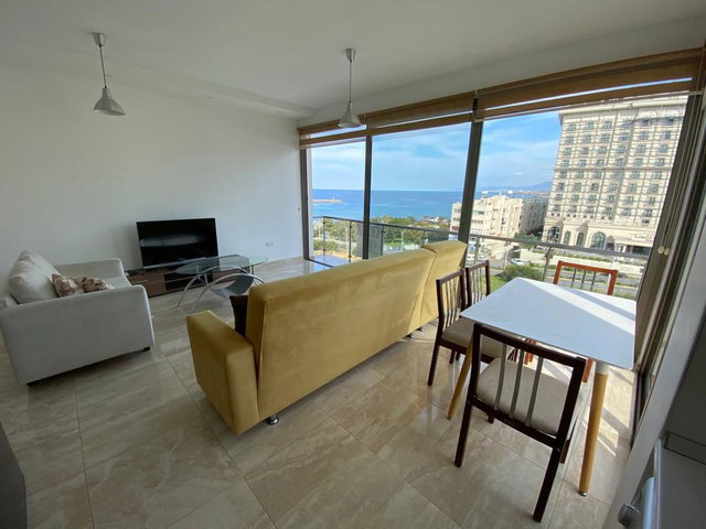 GIRNE MERKEZ EŞYALI KIRALIK DENIZ MANZARALI 2+1