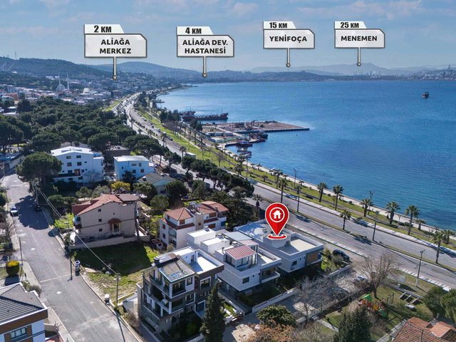 ALIAĞA YALI MAH. DENIZ GÖREN KİRALIK 4+1 TRIPLEKS VILLA