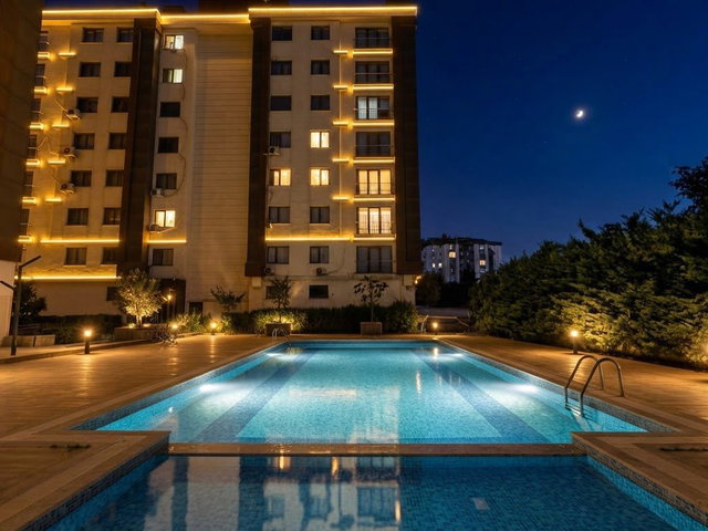 BEYAZ PALAS ADNAN KAHVECİ SATILIK DAİRE 3+1 HAVUZ VE PEYZAJ MANZ