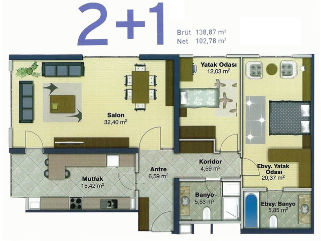 ATAŞEHIR AĞAOĞLU STARLAND 138 M2 ARA KAT KIRALIK 2+1 DAIRE