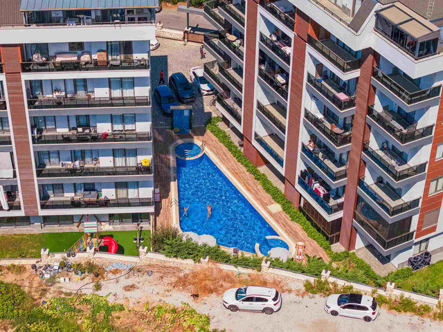 ALANYA TOSMURDA DENİZE 500 MT | 1+1 EŞYALI SATILIK