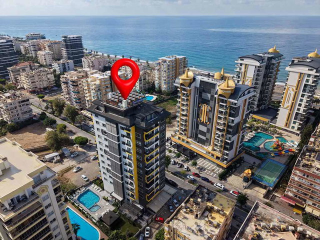 ALANYA MAHMUTLAR BARBAROS CADDESİ’NDE DENİZE 100 METRE SATILIK 2+1 DAİRE | SONAS BUKET
