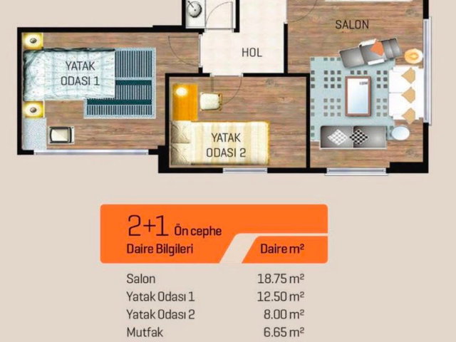 19 MAYIS MAHALLESİ'NDE HARİKA KONUMDA SATILIK 2+1 DAİRE