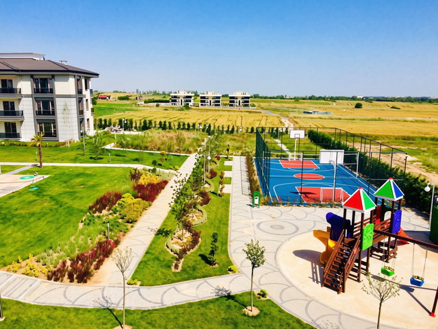 PALMİYE KONAKLARINDA HAVUZ MANZARALI ARA KAT SATILIK DAİRE