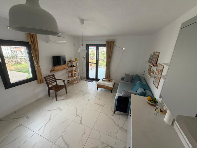 DATÇA MERKEZE YAKIN DÖNEMSEL 2+1 BAHÇE KATI KİRALIK DAİRE