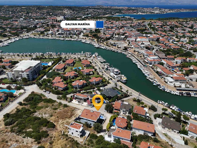 DALYAN MARINA MANZARALI, ÖZEL HAVUZLU, 4+1 LÜKS VILLA