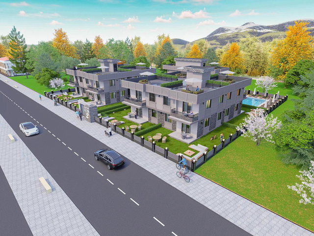 KARASU AZİZİYE'DE HAVUZLU TERASLİ BAHÇE KULLANIMLI AYRI MUTFAK LUKS VİLLALAR