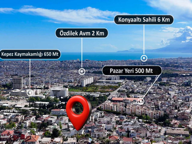 KEPEZ ERENKÖYDE FULL DENIZ MANZARALI KIRALIK SIFIR 4+1 DUBLEKS