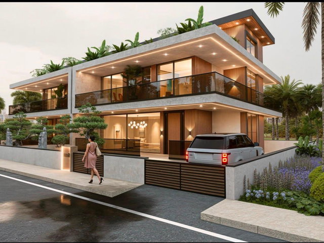 İSKELE LONG BEACH’TE ÖZEL ASANSÖRLÜ & KAPALI OTOPARKLI İKİZ VİLLA