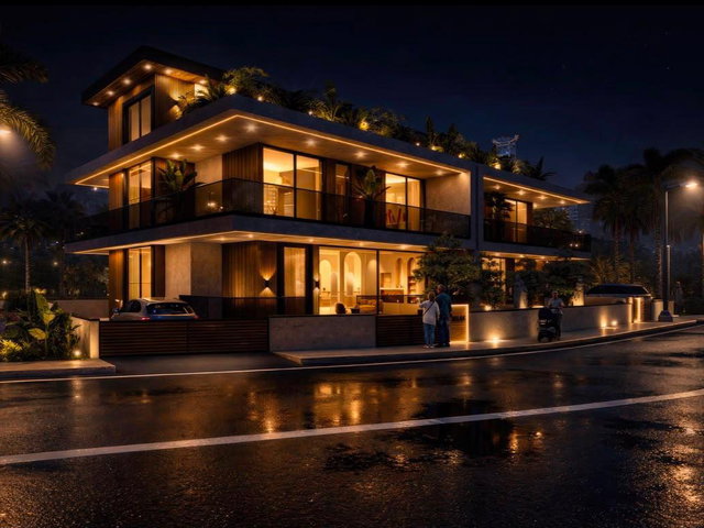 İSKELE LONG BEACH’TE ÖZEL ASANSÖRLÜ & KAPALI OTOPARKLI İKİZ VİLLA