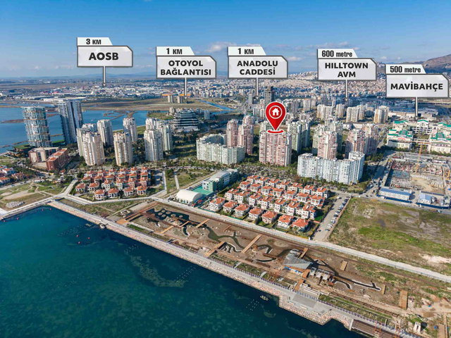 MAVIŞEHIR KUĞU BLOKLARINDA DENIZ MANZARALI 3+1 SATILIK DAIRE BOŞ