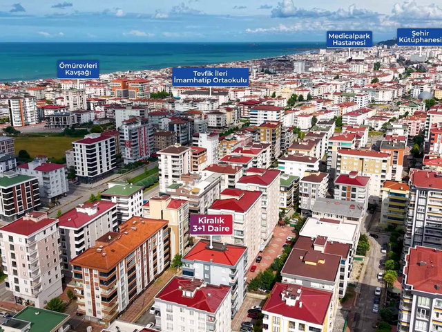 HÜSEYIN BOYLU'DAN TRAMVAY DURAĞINA YAKIN KIRALIK 3+1 DAIRE
