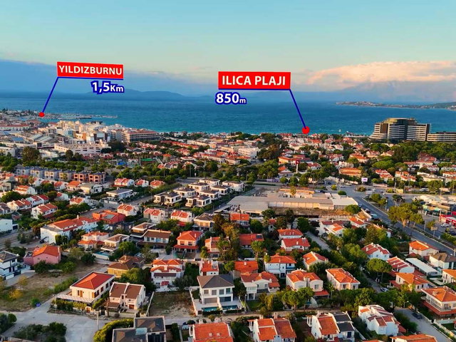 ALAÇATI ÇAMLIKYOL’DA SATILIK 4+1 İKİZ VİLLA | EV VE OFİSİ BİR ARADA DÜŞÜNENLERE