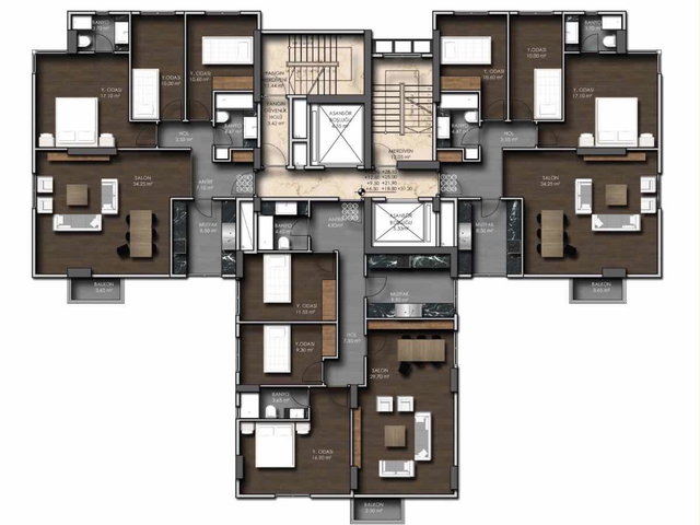 BOSTANCI CAMİİ SOKAKTA 10 YILLIK BİNADA DENİZ MAMZARALI DAİRE