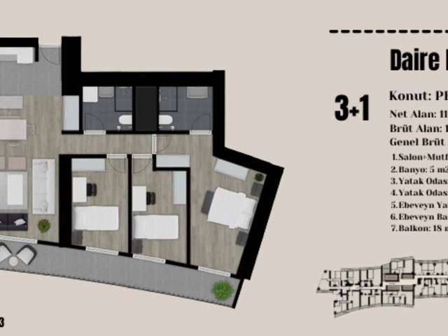 POINT RESIDENCE | SATILIK | 3+1 DAIRE