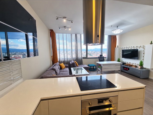 FOLKART TOWERS A KULE'DE ŞEHİR MANZARALI EŞYALI KİRALIK DAİRE