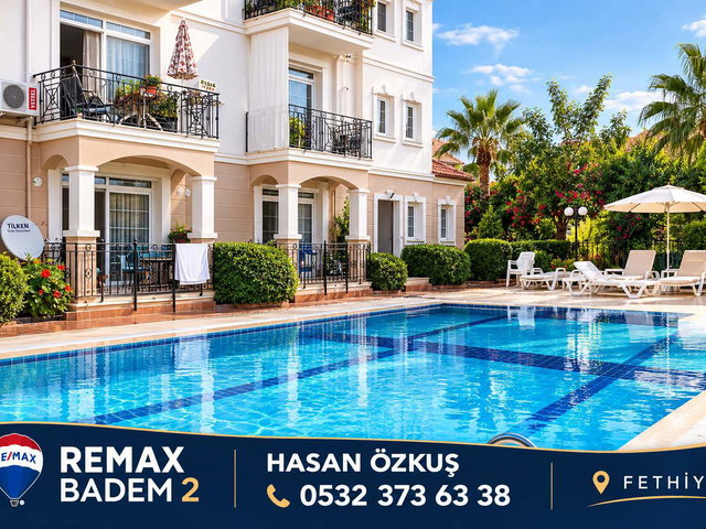 ÇALIŞ PLAJINA YAKIN HAVUZLU SITEDE MOBILYALI KIRALIK 2+1 DAIRE