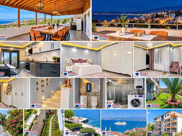 DİKİLİ'DE DENİZ, ORMAN VE ŞEHİR MANZARALI, 45 M² TERASLI ÖZEL KİRALIK DAİRE