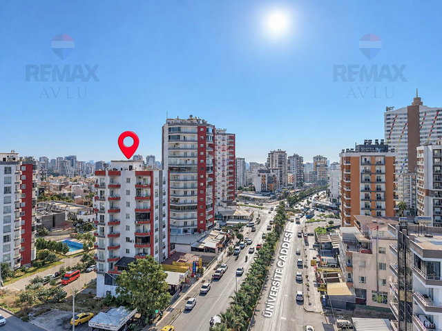 REMAX AVLU'DAN ÜNİVERSİTE CAD.'NDE TERASLI  KİRALIK 1+1 DAİRE