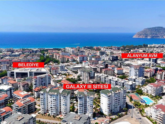 CIKCILLI GALAXY 3 SITESI'NDE DENIZ MANZARALI 2+1 KİRALIK DAIRE