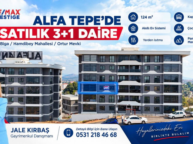 ALFA TEPE KONUTLARINDA OTURUMA HAZIR, DOĞA MANZARALI LÜKS, AKILLI EV SİSTEMLİ  3+1 DAİRE