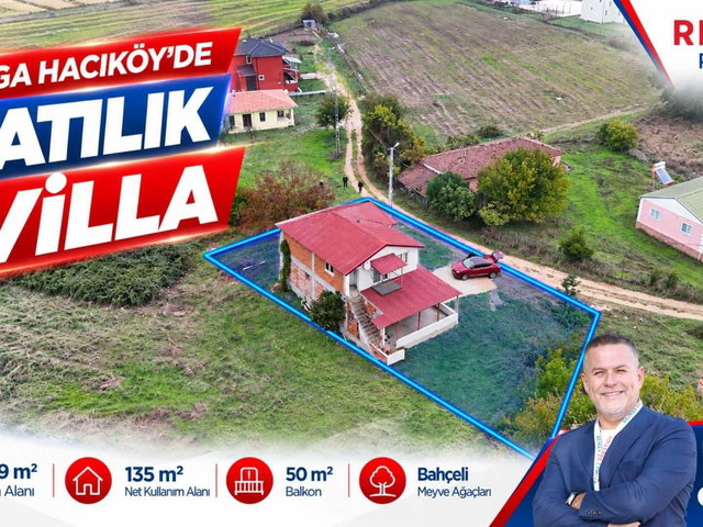 BİGA HACIKÖY’DE 499 M² ARSA ÜZERİNDE SATILIK VİLLA