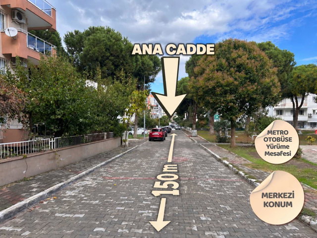MERKEZİ KONUMDA, METROYA YAKIN, ÜÇ CEPHELİ, OTOPARKLI, 3+1 DAİRE