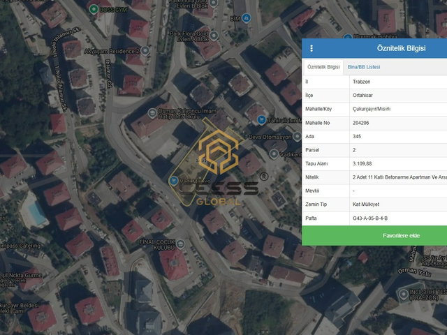 TRABZON ÇUKURÇAYIR VADİKENT SİTESİNDE SATILIK 3+1 DAİRE