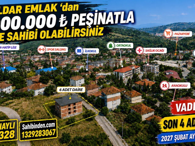 1.000.000 TL PEŞİNATLA OKULLAR BÖLGESİNDE SATILIK DAİRELER