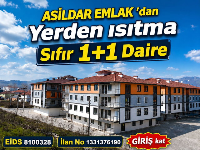 YENİ YAPIM 1+1 YERDEN ISITMA SIFIR DAİRE.