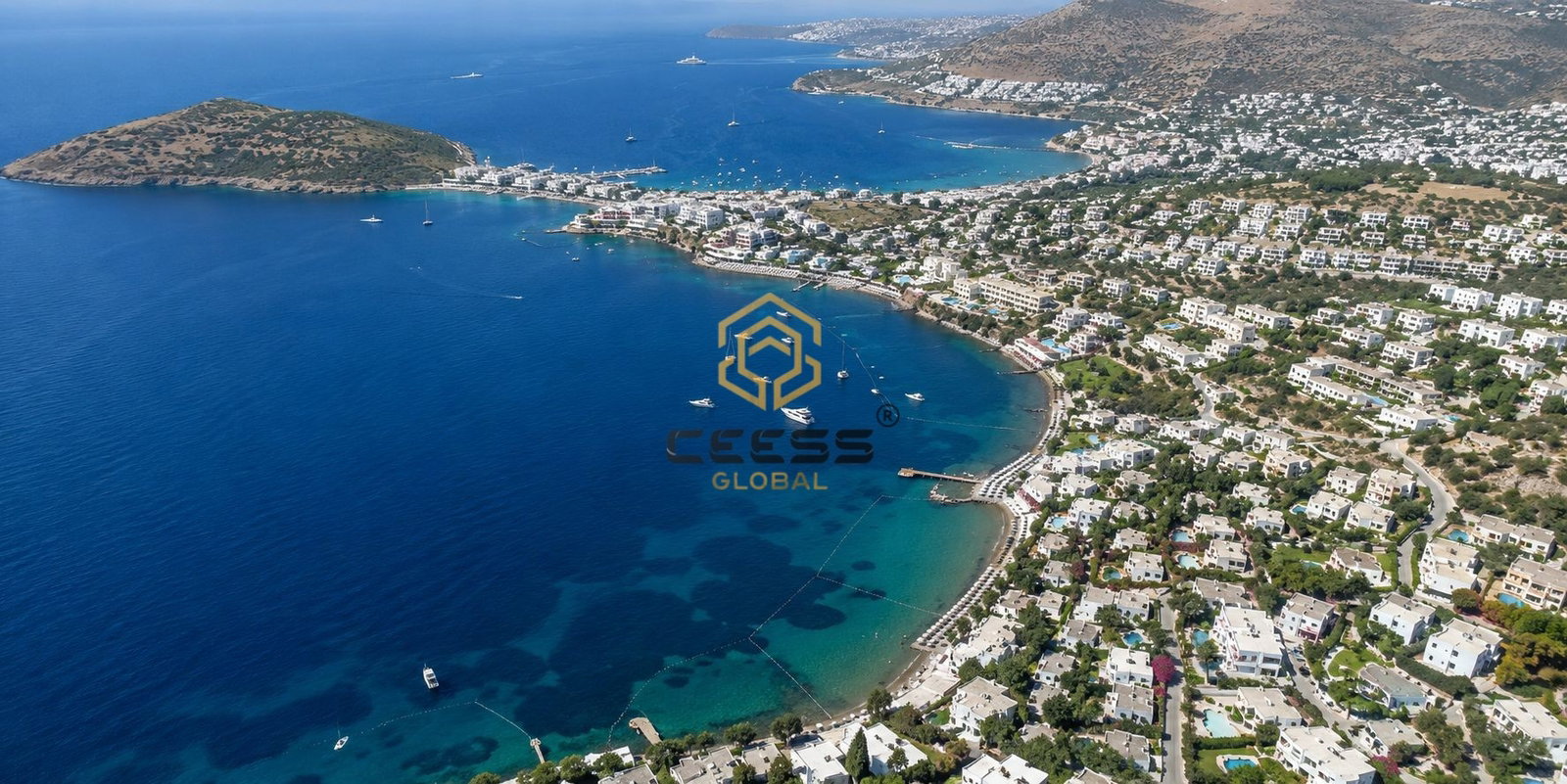 BODRUM TÜRKBÜKÜ'NDE ÖZEL HAVUZLU,DENİZ MANZARALI SATILIK VİLLA